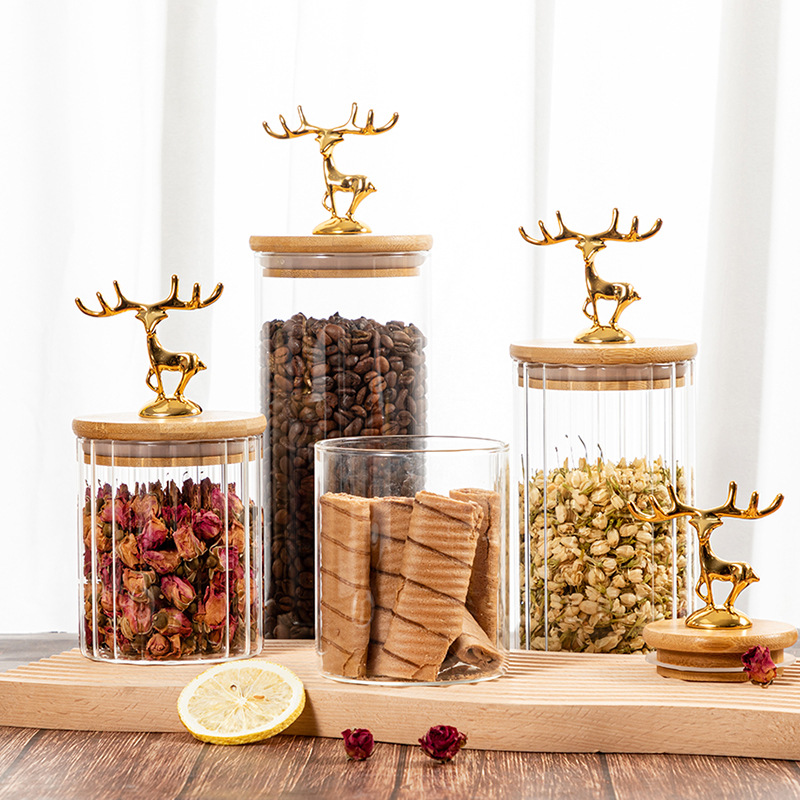 Kitchen Bank - Nordic Goldene Elch Lagerung Jar mit