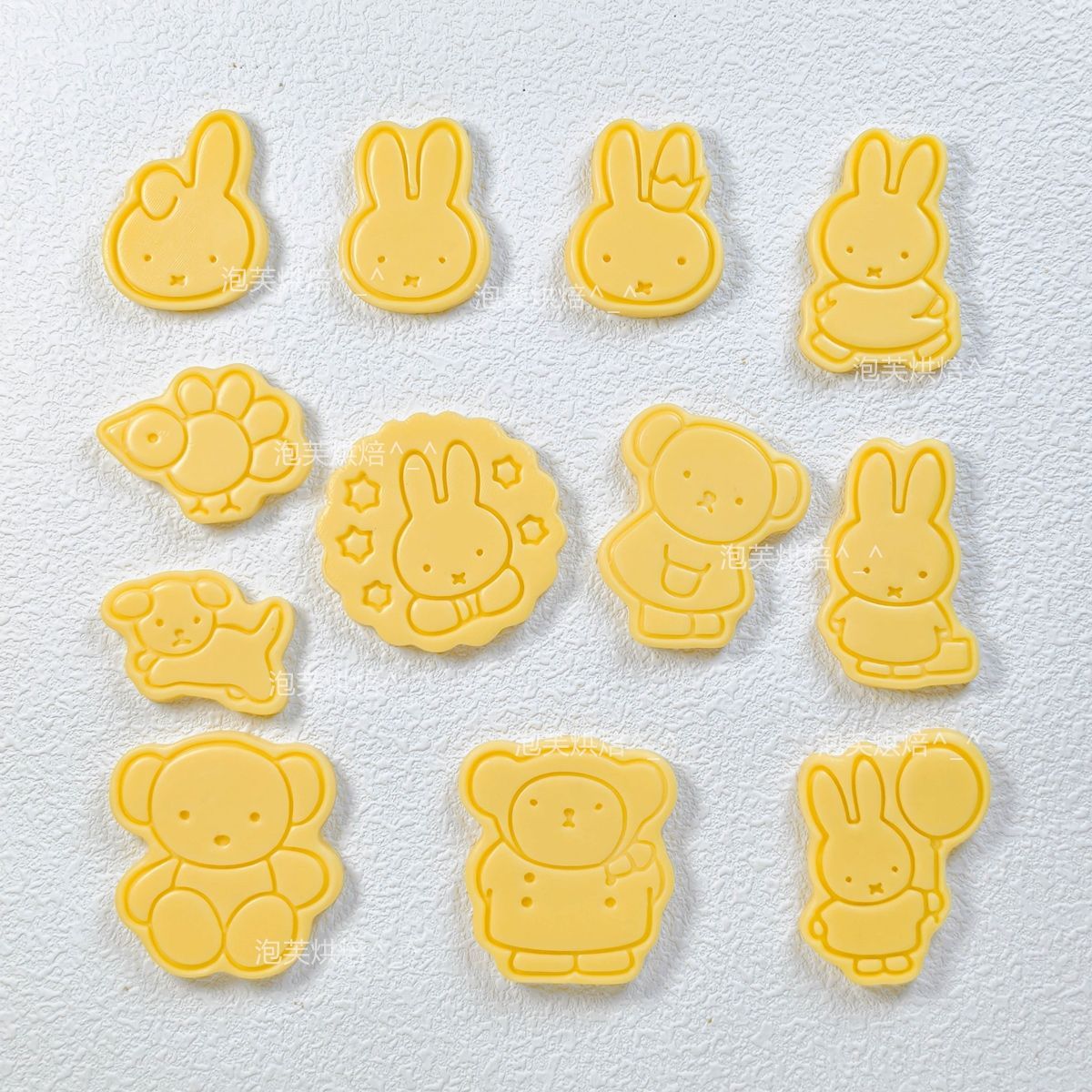 Kitchen Baking Utensil - Niedliche 3D-Presskeksform mit Miffy-Muster, wiederverwendbares Backwerkzeug,