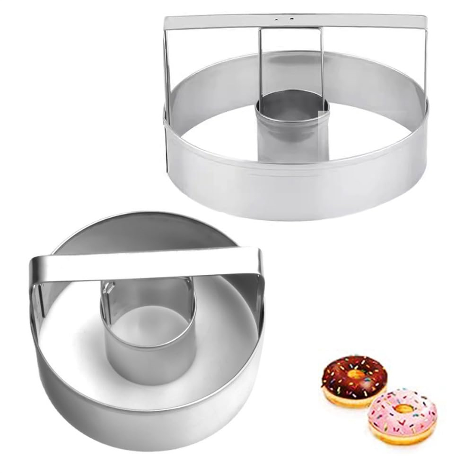 Baking Kitchen Diy - Edelstahl-Ausstechform für Kekse, Runde Donut-Form, Langlebige