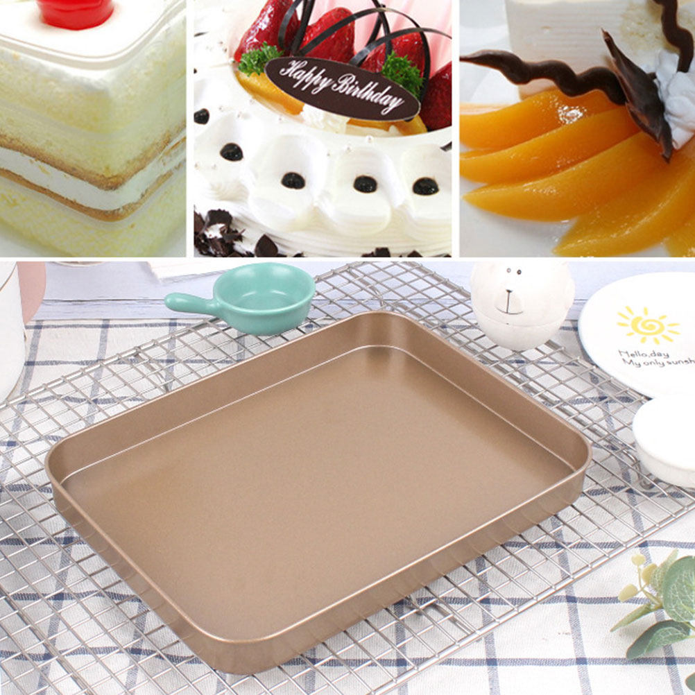 Kitchen Baking Trays - Rechteckige Kuchenform aus Kohlenstoffstahl, 10 Zoll,