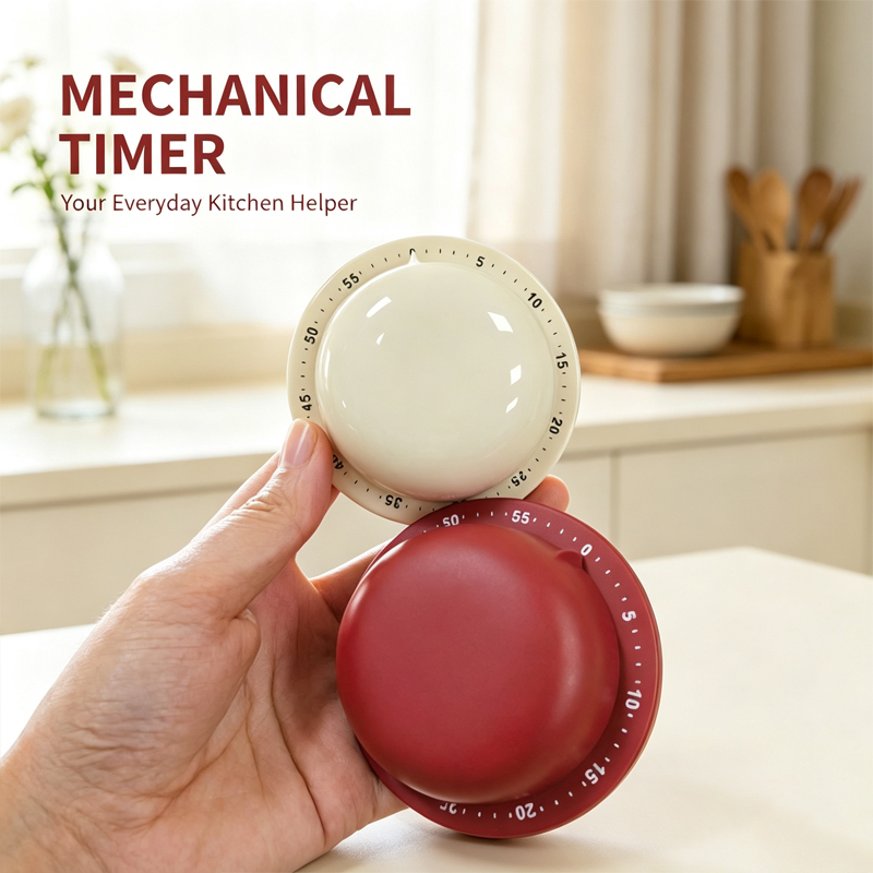 Baking Kitchen Hourly - Mechanischer Küchentimer mit Alarm, Countdown-Uhr, Magnetischer