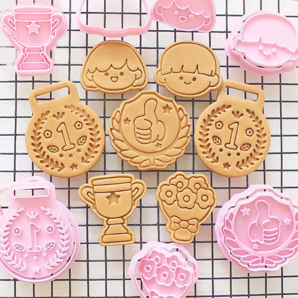 Kitchen Baking Cake - Medaillen-Trophäen Ausstechformen Cartoon-Kuchen-Keksform Keksstempel Küchen-Backzubehör Dessert-Zubehör