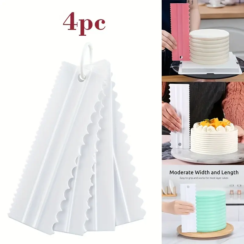 4-teiliges Kuchenschaber-Set - – Fondant Smoother Set Bewertung und Preis