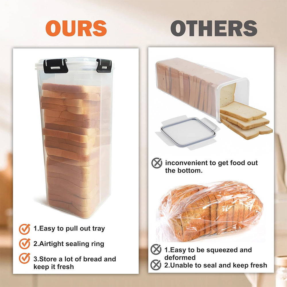 Brotbehälter mit Luftdichtem D – Kitchen Baking Trays Bewertung und Preis