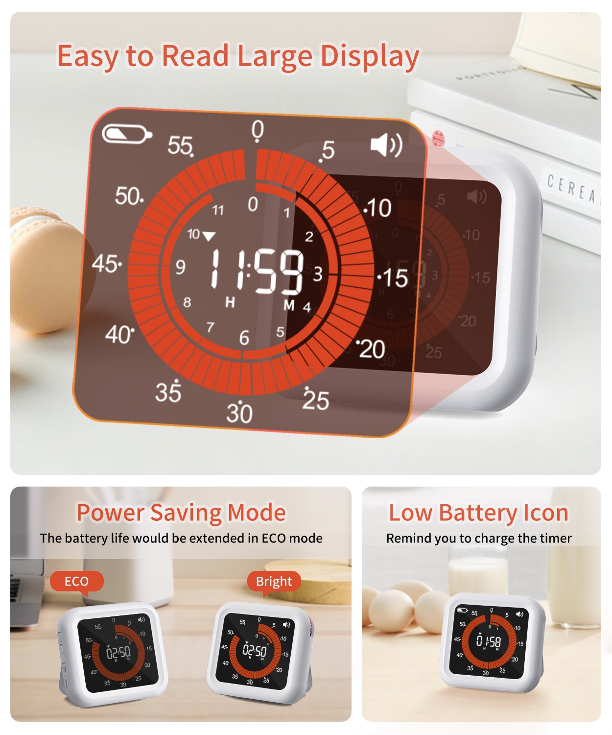 Visueller Digitaler Timer mit  – Baking Kitchen Hourly Bewertung und Preis