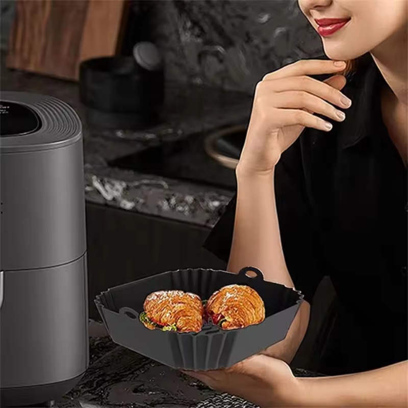 1pc Silikon Air Fryer Topf Tab – Kitchen Baking Trays Bewertung und Preis